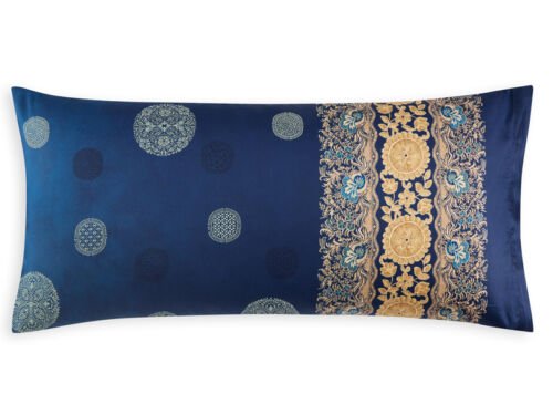 Blaue Kissenhülle 40x80 mit orientalischem Muster